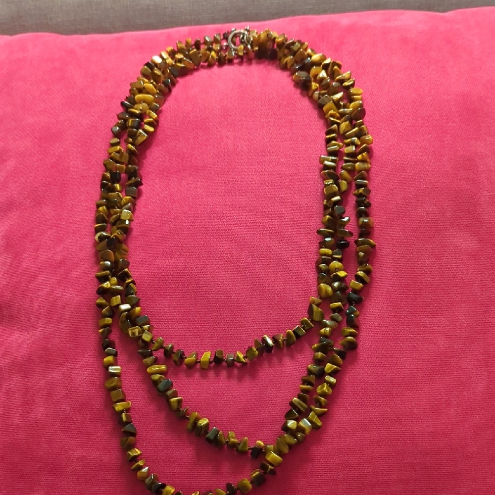 Tiger Eye Beaded Necklace
